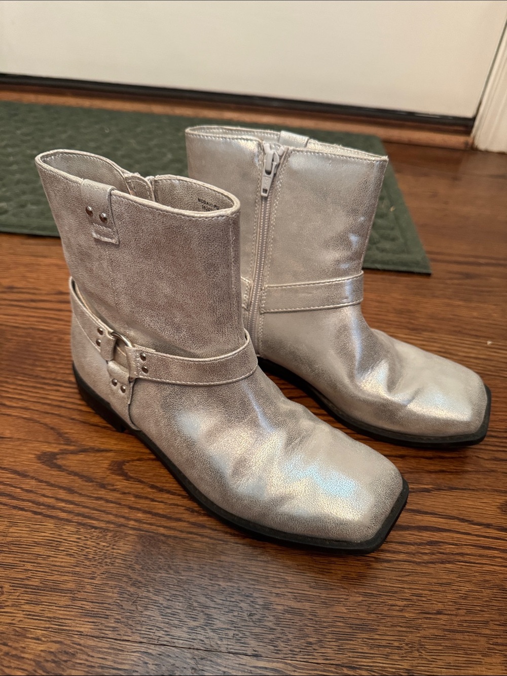 Nordstrom Silver Metallic Kids' Short Boots